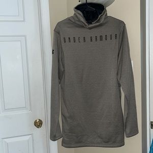 Long gray under armor sweater